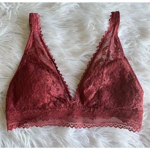 Adrienne Vittadini Bralette Lingerie Bra Lace Size Large